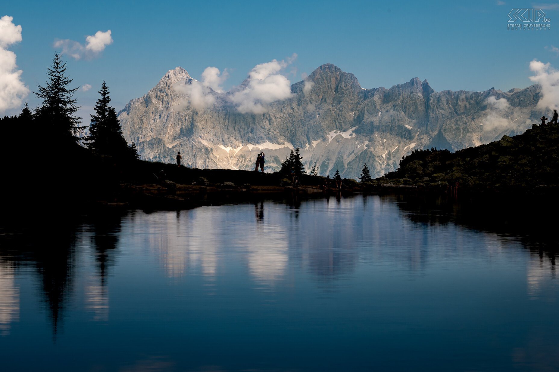 Reiteralm - Spiegelsee With the cable car to Reiteralm and then the nice walk to the beautiful Spiegelsee (Gasselsee) or Mirror Lake with a reflection of the mountains on the other side of the valley Stefan Cruysberghs